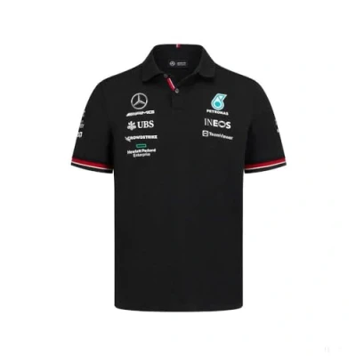 Image de Mercedes Benz AMG Petronas Formula One Team Collection Officielle de Produits dérivés la Formule 1 2022 Polo Noir Hommes XS 701219232