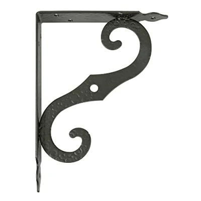 Image de Amig Équerre d&#039;étagère murale Console pour étagère Support en Acier Coleur: Noir Dimensions: 100 x 90 Poids max.: 75 kg