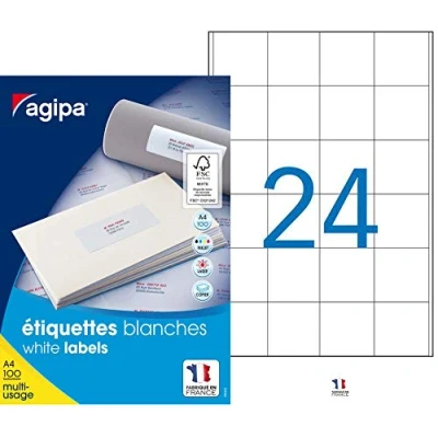 Image de Apli 102166 Boîte de 2400 Etiquettes multi usage A4 50 x mm