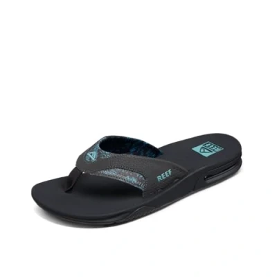Image de REEF Tongs Fanning pour homme, soutien de la voûte plantaire, semelle extérieure durable, résistante à l&#039;eau, avec décapsuleur intégré, 46 EU