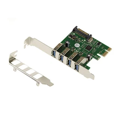 Image de KALEA INFORMATIQUE Carte contrôleur PCI Express PCIe vers USB 3.0 4 Ports USB3 A horizontaux avec Chipset Via VLI VL805, équerres Low et High Profile