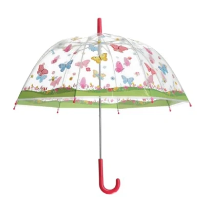 Image de Esschert Parapluie Enfant Transparent Papillons