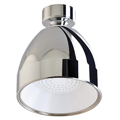 Image de Siroflex 2765/2S Pomme de douche Made in Italy sur rotule en laiton chromé chromée blanche anti calcaire Avec réducteur débit économiseur d&#039;eau