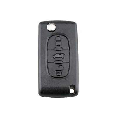 Image de Energy 01 3 Boutons Coque de Clé avec Lame VA2 : sans rainure Compatible pour Citroën Berlingo et Peugeot Partner CE0523