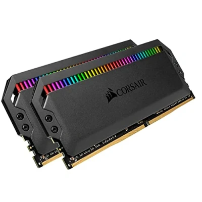 Image de Corsair Dominator Platinum RGB 16GB (2x8GB) DDR4 3200 (PC4 28800) C16 1.35V AMD Optimized Memory Noire