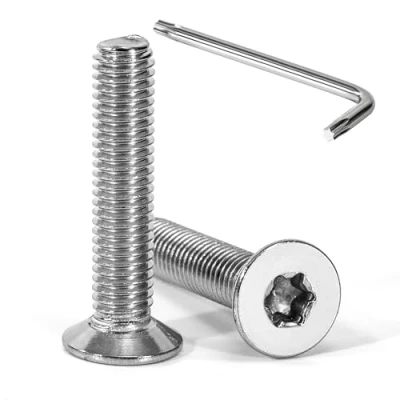 Image de Tunejoy Vis à Tête Fraisée Torx M8 x 40 mm Six Pans Creux en Acier Inoxydable A2 V2A Métaux avec Clé T40 Filetage Complet 20 Pièces