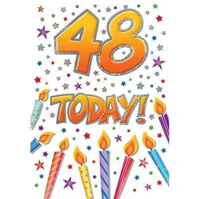 Image de Piccadilly Greetings Carte d&#039;anniversaire 48 ans 17,8 x 12,7 cm