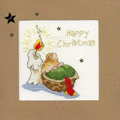 Image de Bothy Threads Kit de cartes au point croix Premier Noël