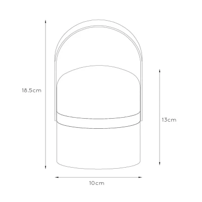 Image de Lucide LITTLE JOE Lampe de table Extérieur Ø 10 cm LED Dim. 1x3W 3200K IP44 3 StepDim Brun