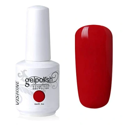 Image de Vishine Vernis à ongles Semi permanent Gel Polish UV LED Soak Off Manucure rouge foncé 067