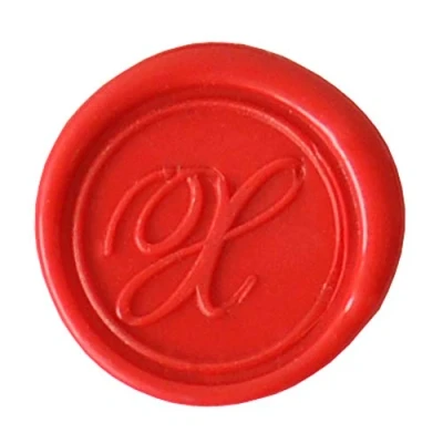 Image de Jacques Herbin 40324T Une pastille en laiton pour cire à cacheter, alphabet anglais, lettre X