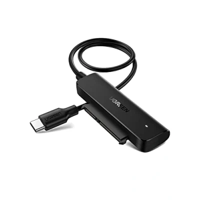 Image de UGREEN Adaptateur USB C vers SATA Super Speed 5Gbps pour 2,5 Pouces HDD SSD Drives, Supporte UASP