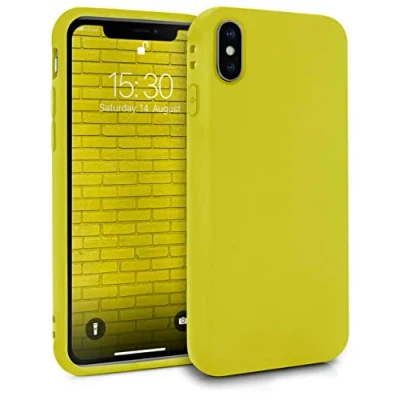 Image de MyGadget Coque pour iPhone X XS Case TPU Souple &amp; Soft Cover Protection Extra Fine Légère Étui Coloré Anti Choc et Rayures Jaune
