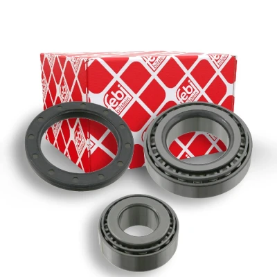 Image de FEBI BILSTEIN 23626 Kit de roulements roue Essieu avant gauche, droit avec bague d&#039;étanchéité 73,5 Roulement à rouleaux coniques