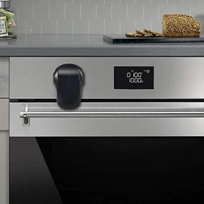 Image de EUDEMON serrure de four sécurité pour enfants, porte résistante à la chaleur, facile installer et utiliser adhésif 3M VHB (Noir)