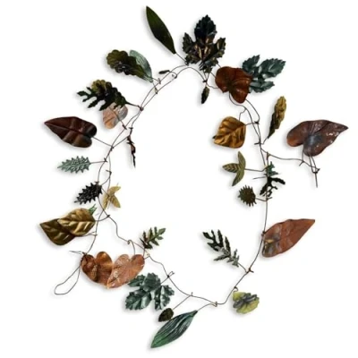 Image de Loberon Guirlande Automne Fer H/L env. 184/10 cm Marron Vieilli/Vert Vieilli
