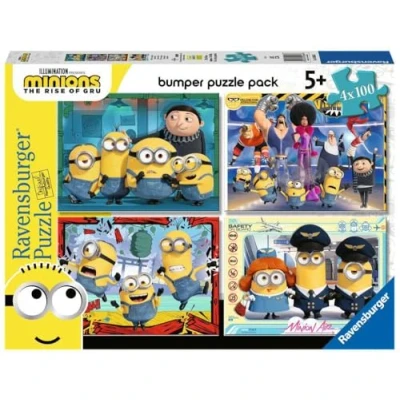 Image de Ravensburger 05066 Ravensburger, Minions, 4 100 pièces, Bumper Pack, Puzzle pour Enfants, Âge recommandé 5+, Casse tête de qualité, 6, Multicolore, único