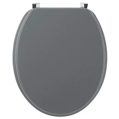 Image de Wirquin 20717953 Abattant WC en fibre de bois Woody forme U, gris clair