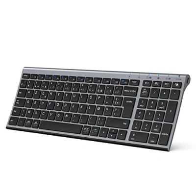 Image de iClever Clavier sans Fil Bluetooth,AZERTY Français,Ultra Mince