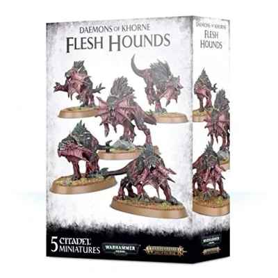 Image de Games Workshop Warhammer AoS &amp; 40k Daemons of Khorne Flesh Hounds 99129915050 Noir