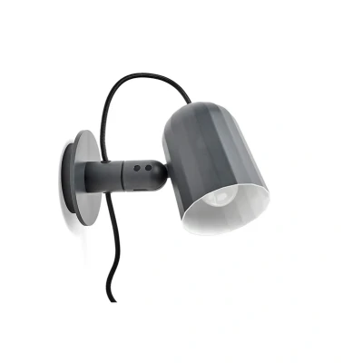 Image de HAY Noc Wall applique LED avec prise, gris foncé