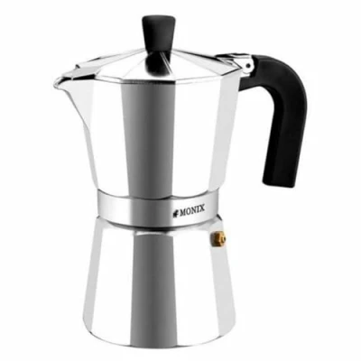 Image de Monix Vitro Expres Cafetière de 9 Tasses, Fabriquée en Aluminium, Compatible Toutes Sources Chaleur Sauf Induction