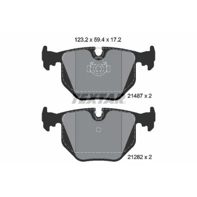 Image de TEXTAR 2148701 Jeu de plaquettes frein préparé pour indicateur d&#039;usure BMW: 7, X5, 3 Coupe, LAND ROVER: Range Rover