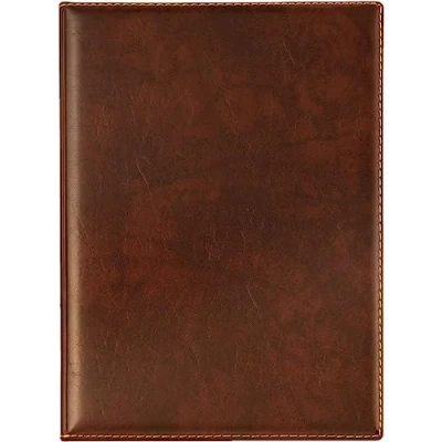 Image de VELOFLEX 4441760 dossier de documents, devis Exquisit DIN A4 avec pochettes transparentes intérieures, aspect cuir brun, 1 pièce