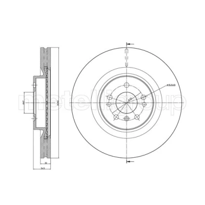 Image de METELLI 23 0963C Disque de frein 350,0 32,0 5 67,0 ventilé peint MERCEDES BENZ: Classe ML, R, GL