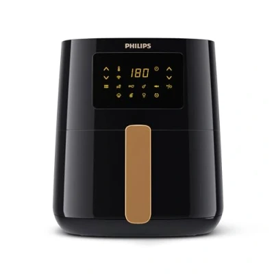 Image de Philips Airfryer L Series 5000, 4.1L (0.8Kg), Air Fryer Multifonctions 13 en 1, Connexion Wifi, 90% de graisse moins grâce à la technologie Rapid Air, Application HomeID (HD9255/80)
