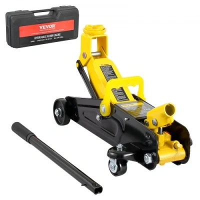 Image de VEVOR Cric Rouleur 1,5 Tonne, de Plancher Hydraulique à Profil Bas, Hauteur Levage 120 307 mm, Pompe Rapide Piston Unique, pour Lever Camion SUV Entretien Automobile Atelier