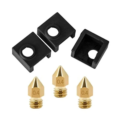 Image de XZANTE Chauffe Imprimante 3D Bloc Silicone Couverture Mk7 / Mk8 Mk9 Hotend pour Ender 3,Ender 3 Pro,Cr 10,10S,S4,S5 Anet A8 Et Extrudeur Buse 0.4Mm Tête d&#039;impression Makerbot