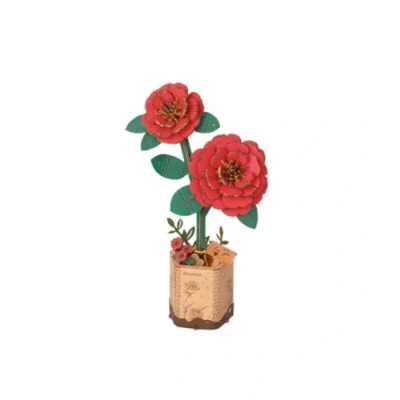 Image de Red Camellia / Camélia Rouge Puzzle 3D en bois ROWOOD