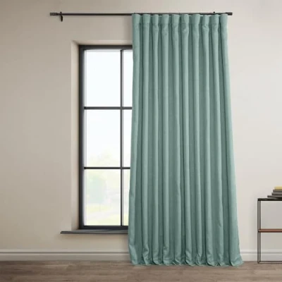 Image de HPD Half Price Drapes BOCH LN18537 84 DW Rideaux occultants Extra Larges pour Salon Imitation Lin 254 x 213 cm (1 Panneau) Chardon de mer