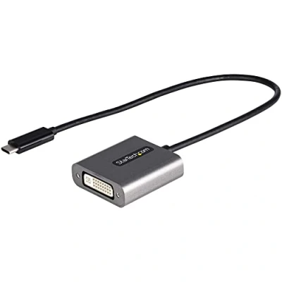 Image de StarTech.com Adaptateur USB C vers DVI Dongle D 1920x1200p Type Écrans/Affichages Convertisseur Graphique Compatible Thunderbolt 3 (CDP2DVIEC)