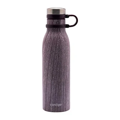 Image de Contigo Matterhorn Bouteille Isotherme, en Acier Inoxydable avec Isolation Thermalock, D&#039;eau sans BPA Bouchon Vissable, Entièrement Etanche; Blondewood, 590 ml