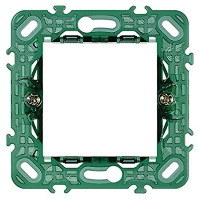 Image de Vimar 14602 Plana Support de montage 2 modules, avec griffes, pour boîtes d&#039;encastrement ø 60 mm, modulaire entraxe 71 mm