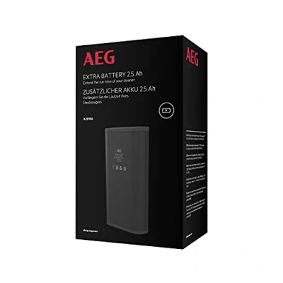 Image de AEG AZE150 Batterie de Rechange pour aspirateur sans Fil 8000 (Batterie Secours, Longue durée, Changement Rapide, capacité 2,5 Ah, Forte Puissance, Noir)