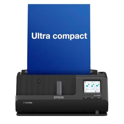 Image de EPSON ES C380W Scanner réseau professionnel A4 compact, faible consommation, alimentation recto verso, traitement polyvalent des médias, écran tactile, Wi Fi