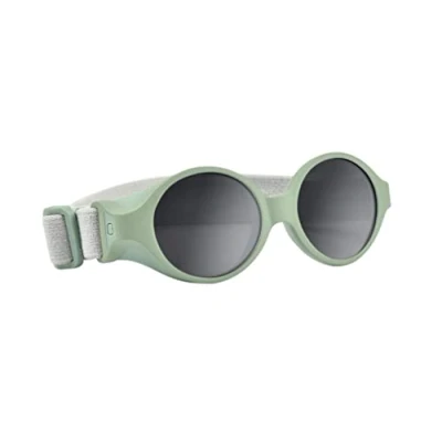 Image de BÉABA, Lunettes de soleil pour bébé 0 9 mois, Protection 100% UV CAT 4, Latérale, Confort Optimal, Bandeau élastique ajustable, Vert sauge