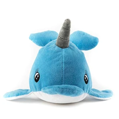 Image de chien en peluche GLORIA Taille 25 cm Teddy Nuka Narval Jouet pour avec son texture douce très résistant Couleur Bleu