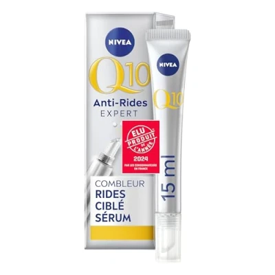 Image de NIVEA Q0 Expert Combleur de rides ciblé et instantané (1x15ml), Soin anti âge réduisant etridules, visage à l&#039;effet visible en 5min enrichi Peptides Bioxifill(l&#039;emballage peut varier)