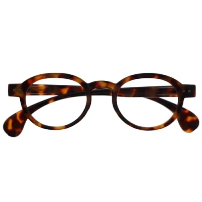 Image de OPULIZE OCA Lunettes de Lecture Monture Ronde Moderne Rétro Écaille Tortue Marron Brillante Hommes Femmes Charnières à Ressort R54 2 +2.00