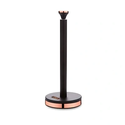 Image de Tower Cavaletto T826133BLK Porte Rouleau d&#039;essuie Tout avec sous Doublure Douce Noir/Or Rose