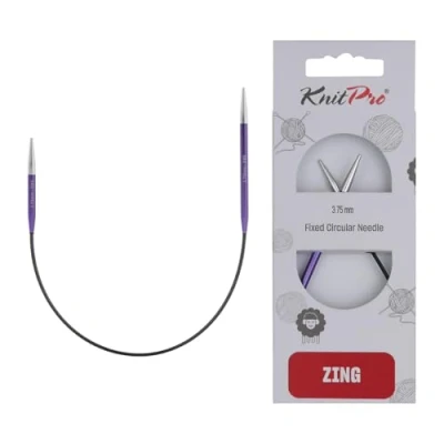 Image de KnitPro K47057 Aiguilles circulaires Fixes, Métal, Zing, 25 cm x 3,75 mm