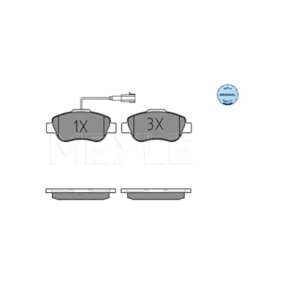 Image de MEYLE 025 240 7218 Jeu de plaquettes frein ORIGINAL Quality Essieu avant contact signal d&#039;usure inclus avec tôle anti bruit