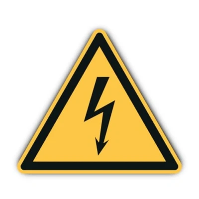 Image de Avertissement de tension électrique : W012 DIN EN ISO 7010 / ASR A1.3 Autocollant 20 cm