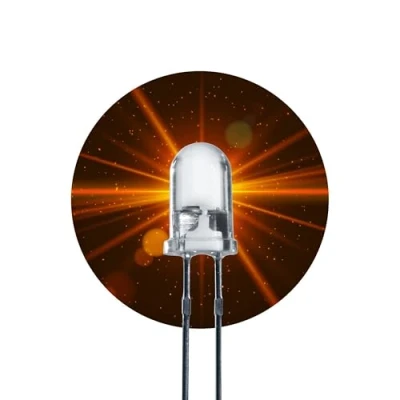 Image de Lumetheus LED Diodes électroluminescentes 5mm couleur Orange Ultra lumineux 25.000 mcd 50 pièces 2 3V Pin LEDs Ampoule Diode à souder