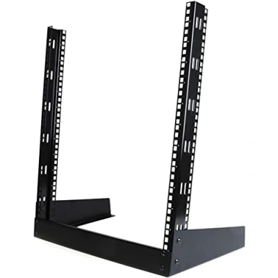 Image de StarTech.com Rack de Bureau Noir à Cadre Ouvert 12 U 19 2 Montants Pouces Neuf
