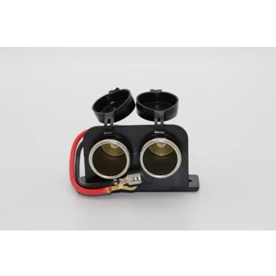 Image de Double Prise Allume cigare 12/24V + Câble 15.5 cm